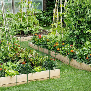 Recinzione da <span class=keywords><strong>Giardino</strong></span> <span class=keywords><strong>in</strong></span> Filo Metallico Antiruggine a Singolo Chip, Forma ad Arco Rotondo, Bordo Decorativo con Telaio <span class=keywords><strong>in</strong></span> Metallo - Product Image 6