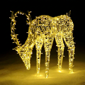 Reno 3D Grande, Impermeable IP65, Escultura de Reno LED para Interiores y Exteriores, Decoración Navideña para Festivales - Product Image 6