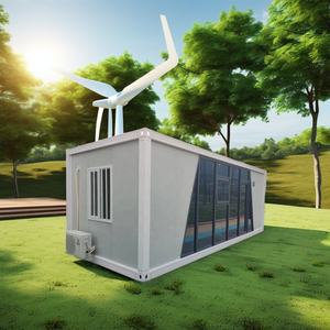 Casas de contenedores de acero de paquete plano prefabricadas Unidades de oficina/<span class=keywords><strong>refugio</strong></span>/tienda desmontables con material de panel sándwich - Product Image 1