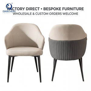 Chaises de Restaurant Rétro en PU QIANCHENG Vente en Gros, <span class=keywords><strong>Chaise</strong></span> de Table de Salle à Manger en Cuir Moderne Style Victorien OEM - Product Image 4