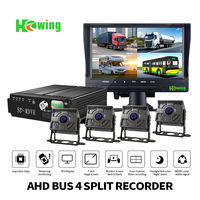 Caméra de sécurité pour véhicule avec enregistreur vidéo mobile DVR pour camion GPS 4G WiFi - 4 canaux 1080P AHD avec H.264 et surveillance à distance