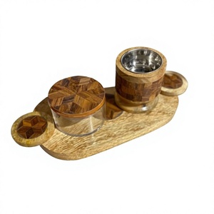 Brûleur Mubkhar de luxe en os incrusté avec plateau, support personnalisé en bois pour Bakhoor, pour la décoration de la maison et des événements, choix de cadeau spécial Aïd Moubarak - Product Image 1
