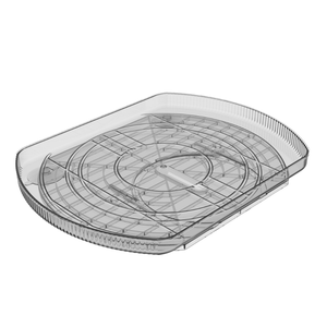 Organizzatore Girevole per Frigorifero Lazy Susan, Contenitore Rettangolare Trasparente per Frigorifero, Organizzatore da Cucina - Product Image 1