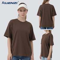 T-shirt pour femme Kuenzi, personnalisé avec logo, couleur unie, col rond, manches courtes, 100% coton, 300 GSM