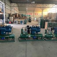 Unité de condensation 30 CV refroidie par eau, compresseur à piston semi-hermétique, équipement de réfrigération écologique pour entrepôt frigorifique