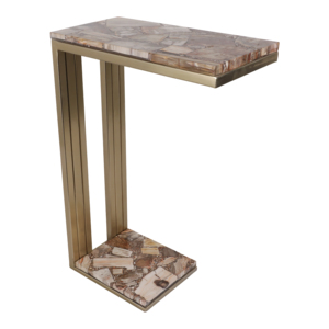 Tavolino in Legno Pietrificato, Tavolino Moderno per Camera da Letto, Comodino o Tavolino da Notte, Piccolo Tavolino per Bevande - Product Image 2