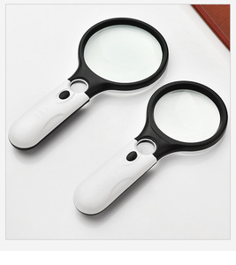 Lupa de Mano Blanca al por Mayor con 3 Luces LED para Leer y Ver Joyas - Product Image 6