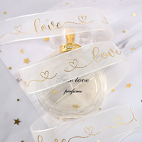 Ruban en organza de style moderne avec estampage doré, ruban en tulle, ruban pour emballage de gâteaux, ruban pour boîte cadeau florale