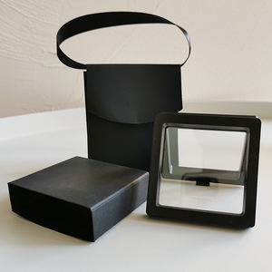 Black transparent film jewelry box set suitable for ring earrings bracelet necklace