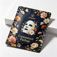 Sachet d'emballage personnalisé en aluminium Mylar imprimé en couleur florale, scellé sur 3 côtés, pour masques faciaux cosmétiques, EXW, faible MOQ