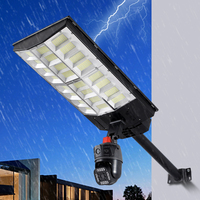 Éclairage de Surveillance Solaire Extérieur 2000W avec Double Caméra 4MP 4G WiFi CCTV Sans Fil 1000W, Options 500W pour Éclairage Public