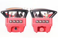 Control remoto inalámbrico industrial de 8 canales con varilla de empuje y interruptor de palanca metálico para camión mezclador de hormigón con pantalla LED