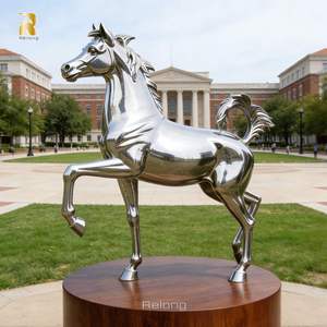 Escultura de <span class=keywords><strong>Caballo</strong></span> Árabe de Acero Inoxidable Grande, Diseño Personalizado RELONG, para Decoración de Exteriores - Product Image 5