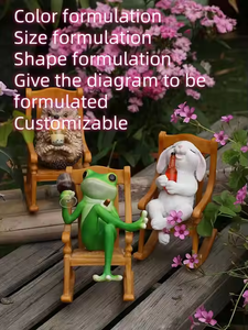 Nouveauté 2026 : Chaise à bascule miniature en résine créative (grenouille, lapin, hérisson) – Décoration <span class=keywords><strong>de</strong></span> <span class=keywords><strong>jardin</strong></span> durable, idéale comme cadeau – Vente en gros - Product Image 6