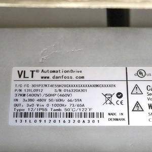 Convertisseur de fréquence série VLT 131L0912 FC-301P37KT4E55H2XG pour applications de contrôle de moteur en automatisation industrielle - Product Image 5