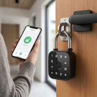 Nouveau cadenas intelligent à empreinte digitale 2026, étanche IP65, en alliage d'aluminium chromé, à levier unique, avec application Tuya et déverrouillage sans clé