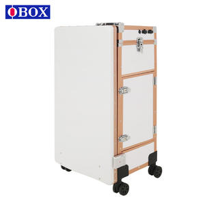 Table à ongles portable avec miroir, lumières et tiroirs pour usage domestique, blanc, or, rose, noir, étui de rangement pour maquillage - Product Image 5