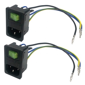 ปลั๊กโมดูลอินเล็ต 5A พร้อมฟิวส์ สวิตช์ ช่องเสียบไฟแบบตัวผู้ 10A 250V 3 ขา IEC320 C14 พร้อมขั้วต่อแบบ Crimp และสายไฟ - Product Image 1