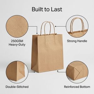 Bolsas de Regalo de Papel Kraft Rosa Pastel con Asas Retorcidas y Logotipo Personalizado, Bolsas Pequeñas para Joyería y Recuerdos de Fiesta, Venta al Por Mayor - Product Image 4