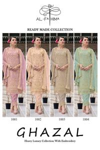 Lujoso conjunto de traje Anarkali para mujer con intrincado bordado a mano Salwar Suit para bodas, ocasiones festivas y celebraciones - Product Image 4