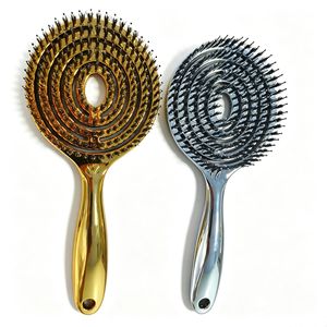 <span class=keywords><strong>Brosse</strong></span> démêlante ventilée argentée avec coussin d'air, en poils <span class=keywords><strong>de</strong></span> <span class=keywords><strong>sanglier</strong></span> et nylon, pour tous types <span class=keywords><strong>de</strong></span> <span class=keywords><strong>cheveux</strong></span> - Product Image 2
