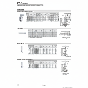 ปลั๊กนิวเมติกส์แบบ one-touch KQ2P-16ชิ้นส่วนนิวเมติก - Product Image 1