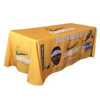 Nappe de table haut de gamme, impression couleur CMYK par sublimation, polyester lavable pour événements hôteliers