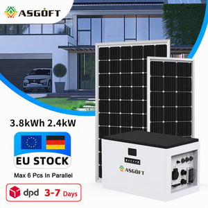 Batería Híbrida LiFePO4 Todo en Uno ASGOFT en Stock en la UE, Inversor de 3.8kWh MPPT/PWM, IP65 Impermeable, Almacenamiento de Energía para Uso Doméstico, Energía Solar - Product Image 1