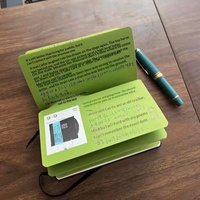 Carnet pliable en papier vert matcha avec motif en feuille d'aluminium, style coréen, journal de rêve pour étudiants, facile à transporter, cadeau