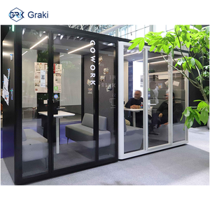 Graki 现代铝合金层压玻璃船舱 CIF C&F 会议舱 2 人座 SL 尺寸 4000K 模块化 - Product Image 6