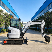 Mini-excavatrice de 3,5 tonnes certifiée CE ISO EPA, excavatrice hydraulique compacte sur chenilles de 2 tonnes et 1 tonne pour travaux de terrassement sur chantier