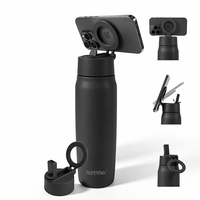 Support magnétique pour téléphone en acier inoxydable 304, compatible MagSafe, pour bouteille isotherme de sport avec couvercle trépied, logo personnalisé OEM