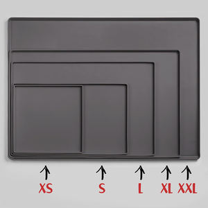 Alfombrilla Extra gruesa impermeable de silicona para perros, alfombrilla antideslizante de patrón sólido para alimentación de alimentos para mascotas para viajes en interiores y exteriores - Product Image 2