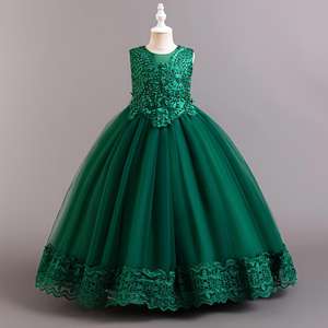 2024 शादी की नई खूबसूरत दुल्हन की 4-12 साल की लड़की स्नातक पार्टी प्रोम शाम की पोशाक - Product Image 2