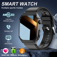 2025 Lige BWET280 ET280 nouvel écran AMOLED de 2.04 pouces fonction ECG Smartwatch appel d'urgence Calories Distance montre intelligente pour hommes