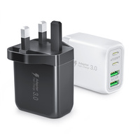 Chargeur mural USB-C 4 ports électrique 40W HNT Factory Wholesale avec charge rapide PD3.0 QC3.0 et protection OTP – Adaptateur secteur multiport