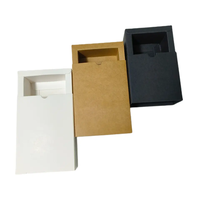 Boîte cadeau en carton avec tiroir coulissant, estampage à chaud sur papier kraft, logo en relief, papier couché personnalisé, pelliculage mat, éponge