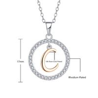Collier pendentif lettre alphabet en argent sterling 925, bijoux et accessoires tendance pour femmes
