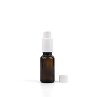 Flacons en verre ambré de 15 ml, 20 ml, 30 ml avec pompe pulvérisateur pour crème solaire, fond de teint liquide, infusion et gouttes pour les yeux
