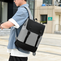 Nueva Mochila de Viaje para Hombre, Impermeable, de Cuero PU, para Computadora, Casual, Moderna, para Estudiantes, al por Mayor