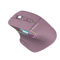 Mouse senyap nirkabel isi ulang, Mouse komputer ergonomis dengan Sensor 3220 presisi tinggi yang dapat diisi ulang