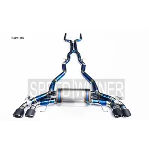 Hệ thống ống xả catback hợp kim titan cho BMW M8 F92 S63 4.4t xe điện tử van xe công cụ hệ thống