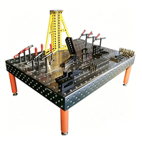 Nouvelles tables de soudage modulaires robustes en acier Q355 3D / Fixations de serrage pour plateformes de soudage avec revêtement au nitride, sans électricité requise