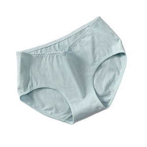 Simple couleur unie mignon petit arc respirant mi-taille coton dames caleçons - Product Image 2