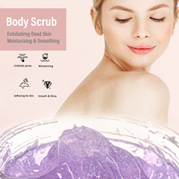 Marque privée Vente en gros organique Gommage de corps corporel fouetté Visage Sel de mer Vegan Sucre Curcuma Café Gommage visage et corps