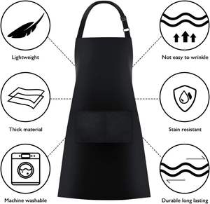 Tablier de <span class=keywords><strong>chef</strong></span> professionnel unisexe grande taille avec 2 poches, design taille, sans manches, lavable et réutilisable pour la cuisine et la pâtisserie - Product Image 5