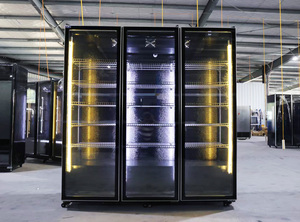 Congélateur vertical commercial à 3 portes vitrées de 1500 L, certifié CE, directement de l'usine, avec vitrine réfrigérée - Product Image 6