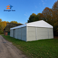 Tente d'entrepôt extérieure à structure en alliage d'aluminium, avec bâche en PVC imperméable, à travée libre, pour stockage temporaire, usage industriel et expositions