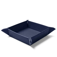 Plateau de valet carré extensible en faux cuir PU de haute qualité