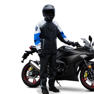 Bộ đồ mưa đi xe máy có thể tách rời, chất liệu Oxford, thoáng khí, phản quang, gồm áo khoác và quần - Product Image 4